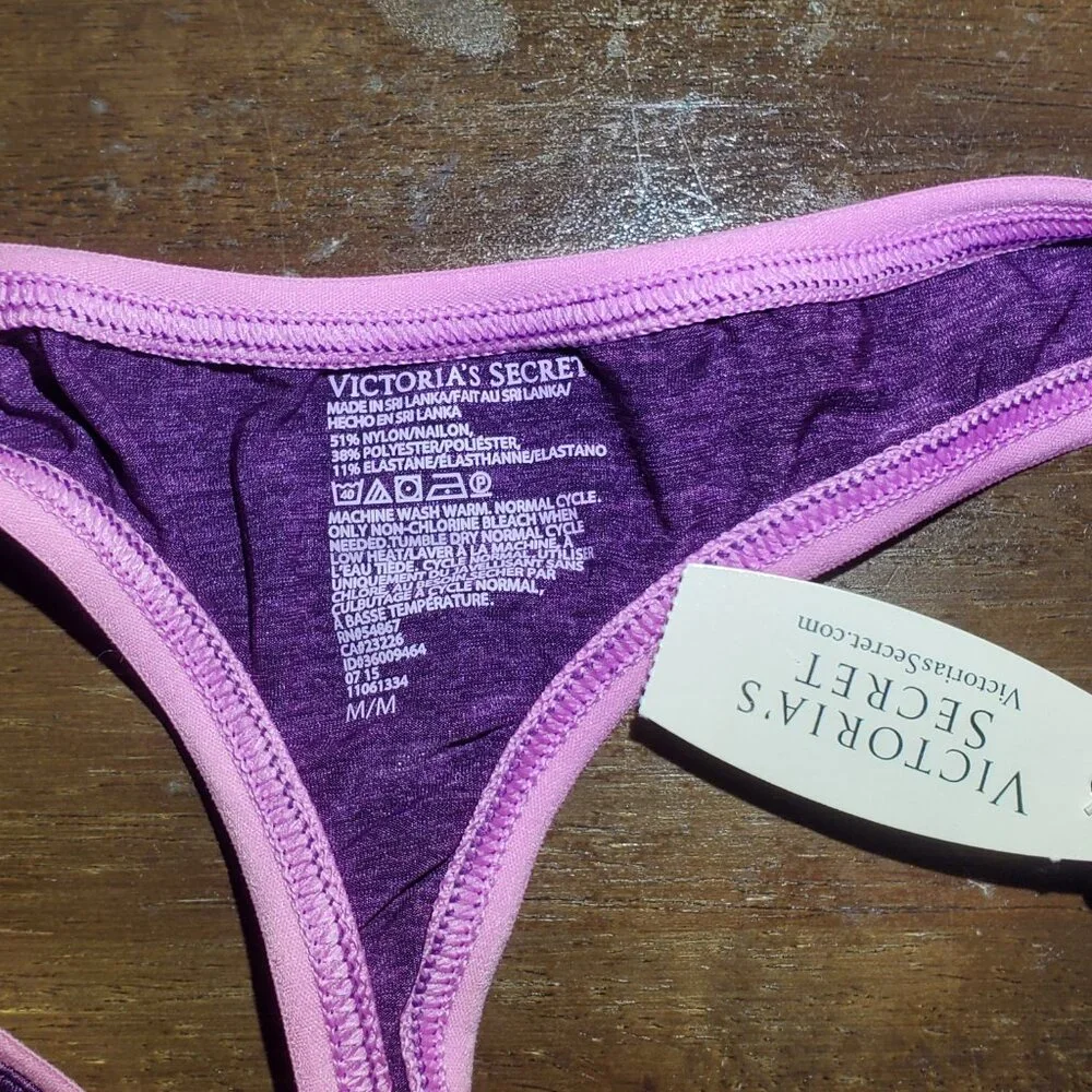 Victoria's Secret Thong Panties. New with Tags Size Medium. - Picture 3 of 3